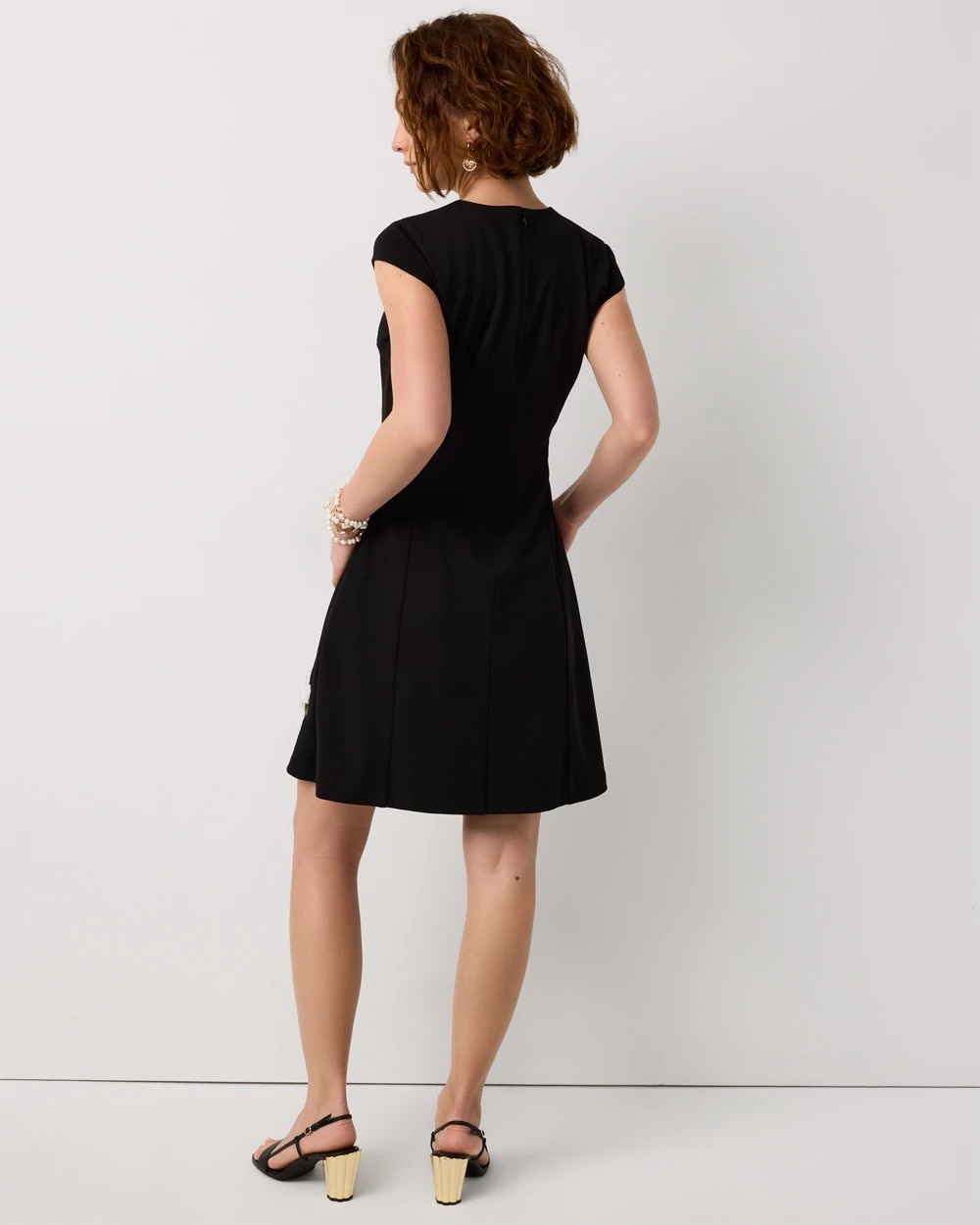 Petite Floral Applique Mini Dress