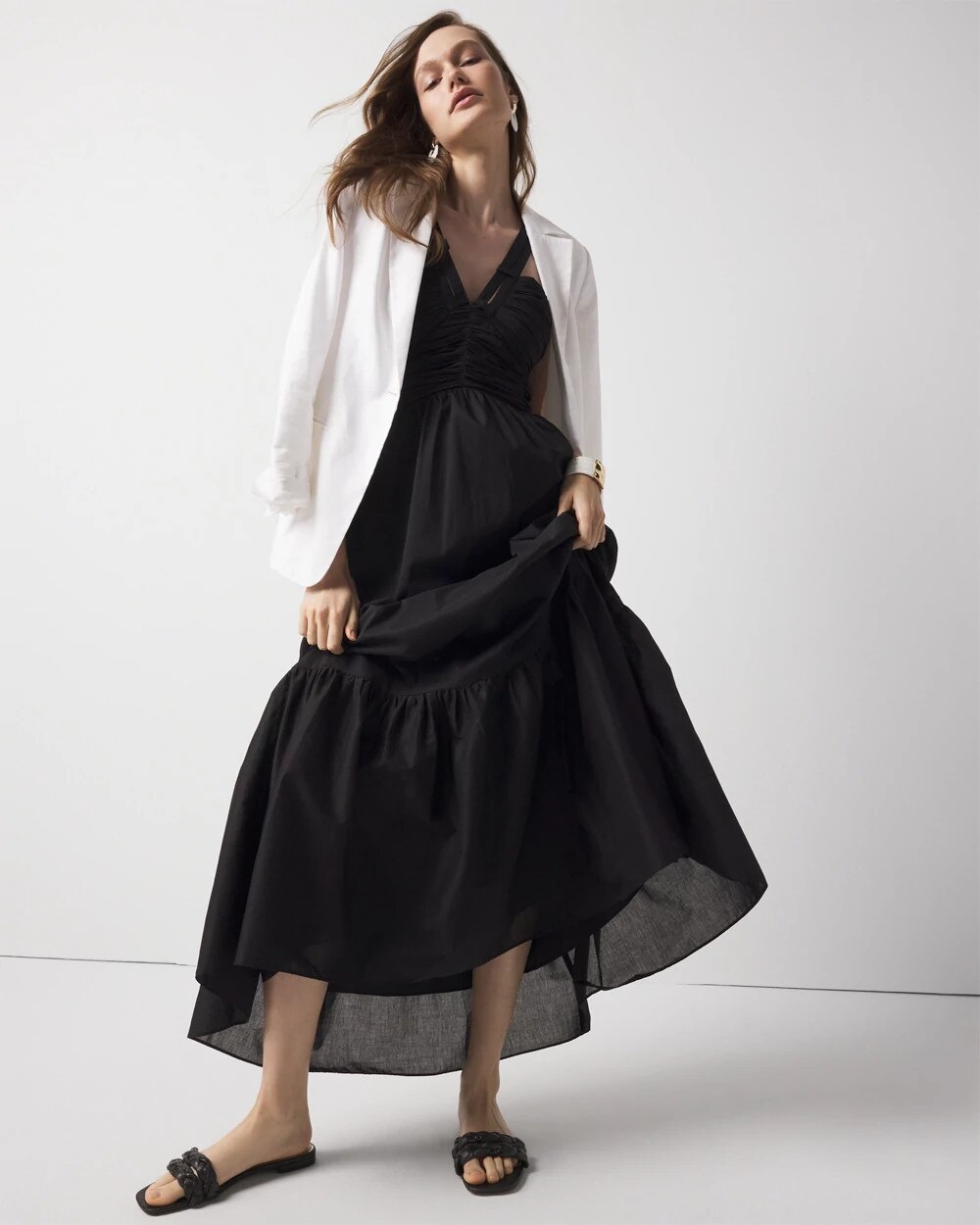 Strappy Halter Maxi Dress