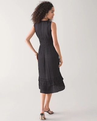 Sleeveless Satin Midi Dress click to view larger image.