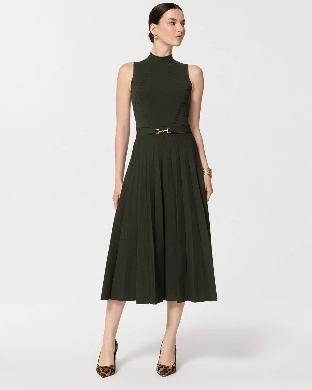 Petite Sleeveless Sweater Midi Dress