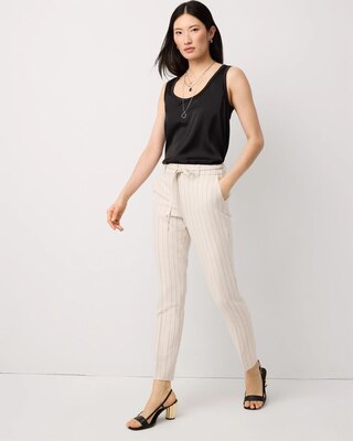Pinstripe Elle Slim Ankle Pant