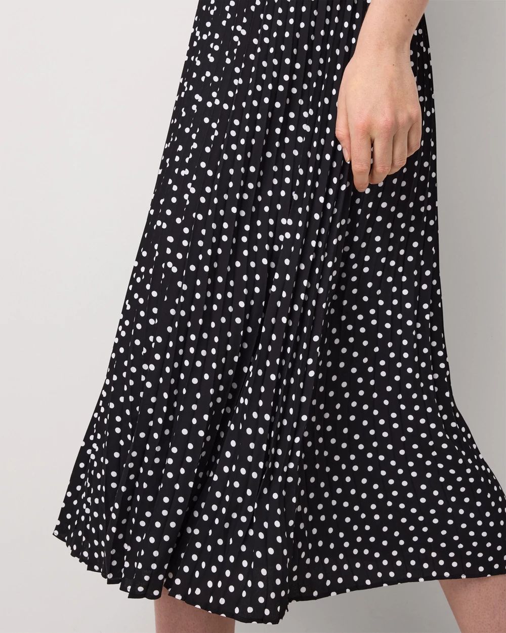 Pleated Crepe Midi Skirt click to view larger image.