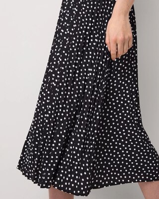 Pleated Crepe Midi Skirt click to view larger image.