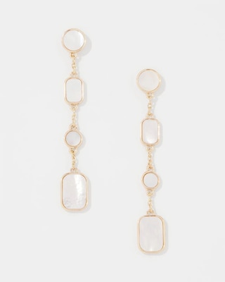 Mother of Pearl Linear Drop Earrings