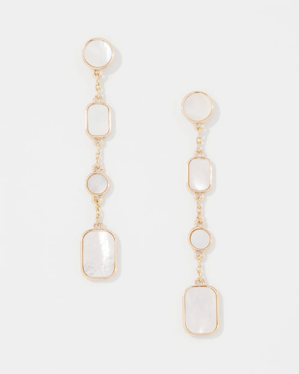 Mother of Pearl Linear Drop Earrings
