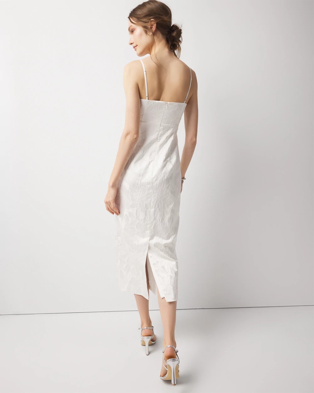 Floral Jacquard Midi Dress