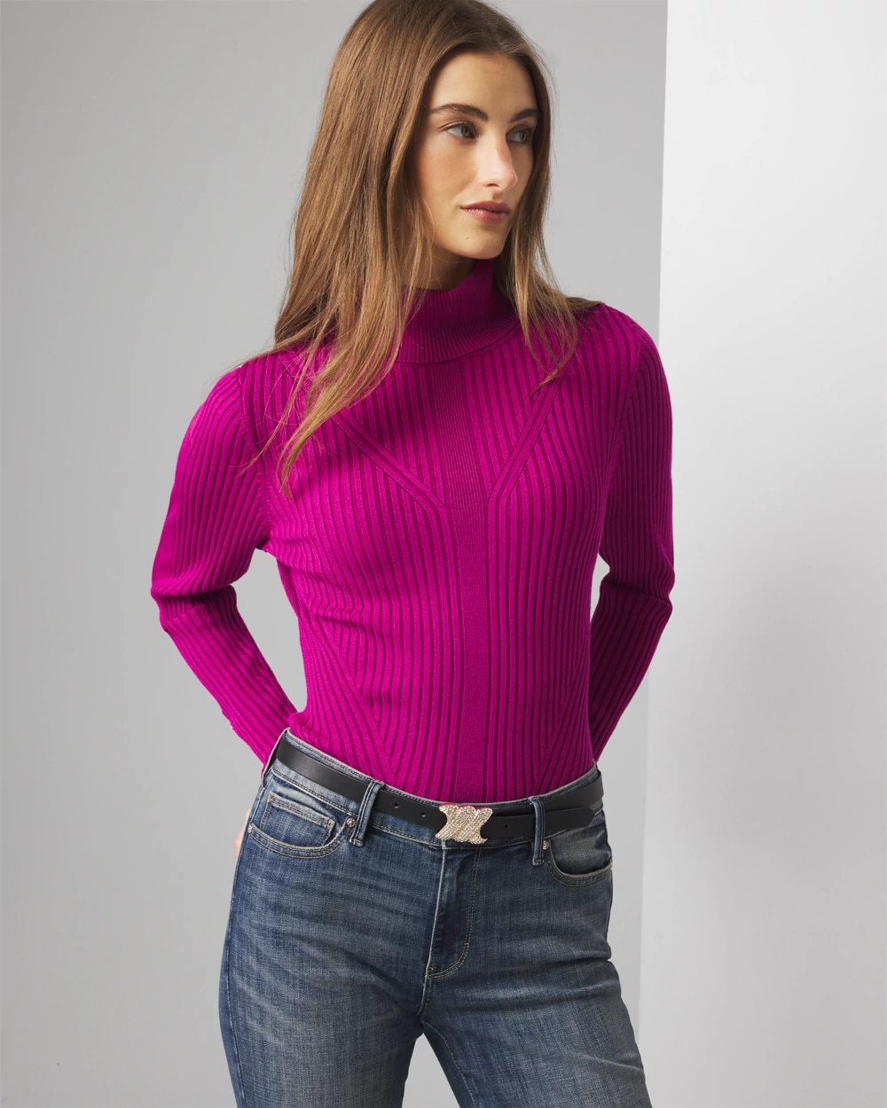 Ribbed Turtleneck Sweater - image 1