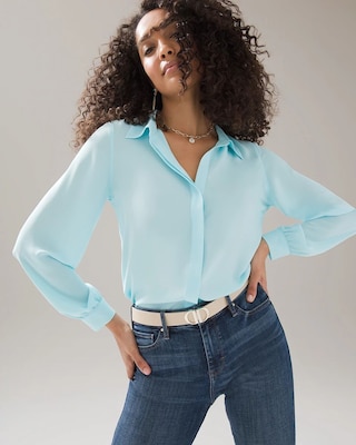Long-Sleeve Collar Shirt