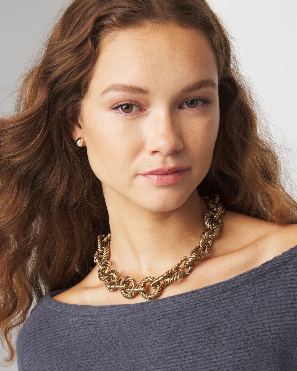 Twisted Link Necklace - image 1