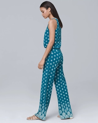 Printed Knit Jumpsuit click to view larger image.