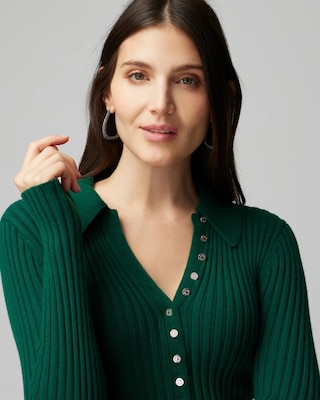 Long Sleeve Rib Sweater Dress