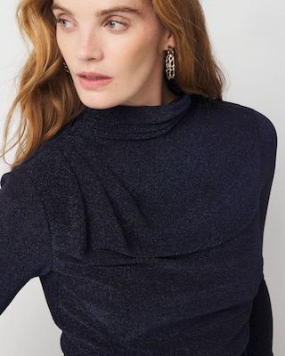 WHBM FORME™ Stretch Metallic Long-Sleeve Tee click to view larger image.