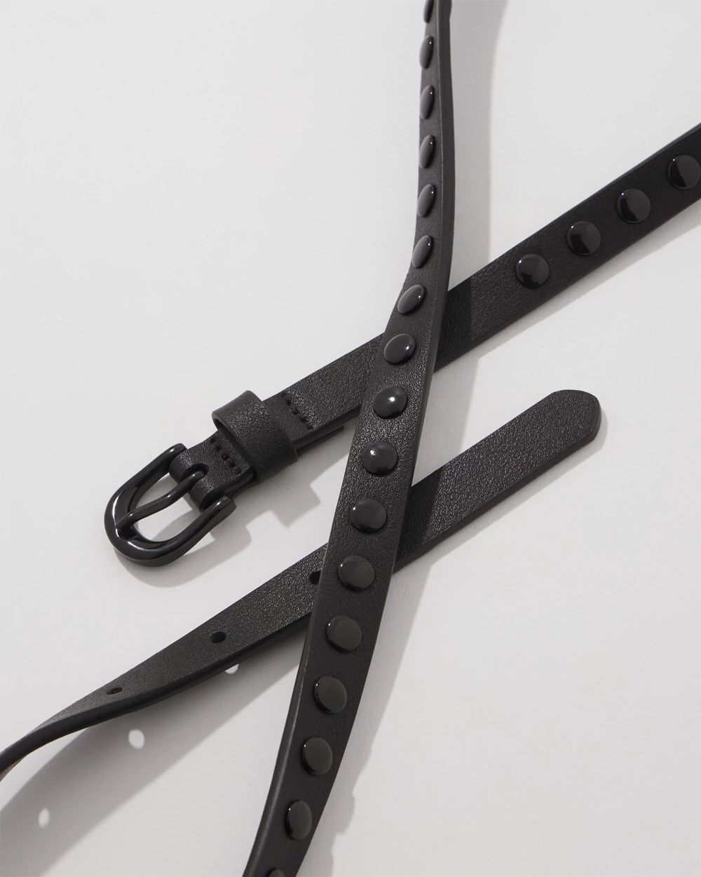 Faux Leather Studded Belt