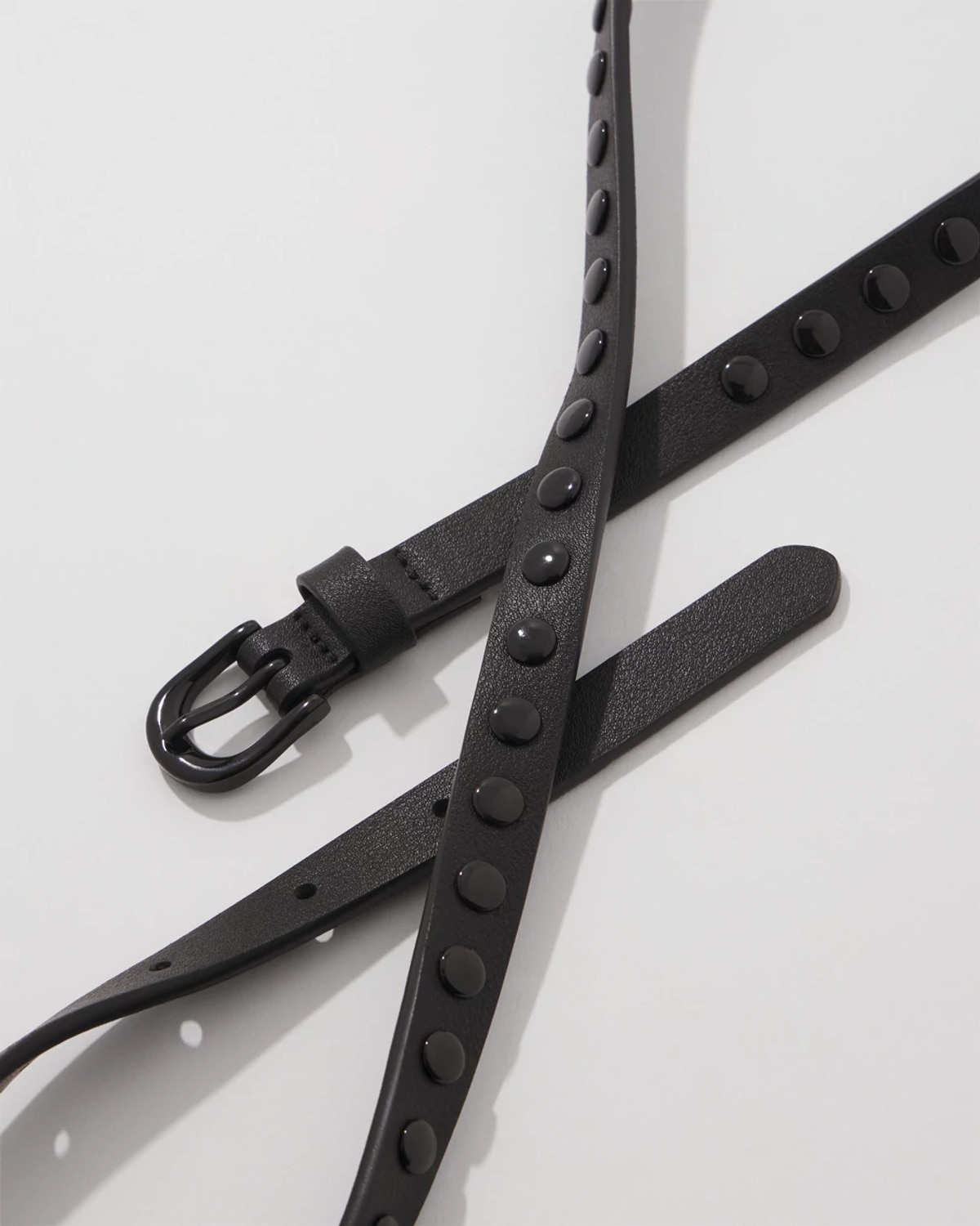 White House Black Market Faux Leather Studded Belt In Black