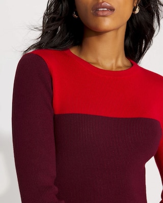 Square Colorblock Pullover Sweater click to view larger image.