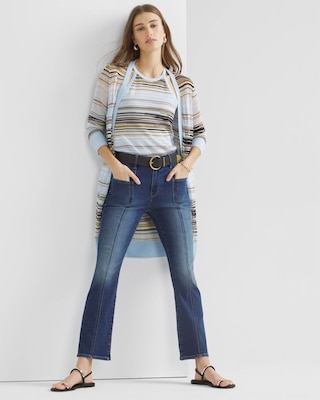 High-Rise Everyday Soft Denim Double Pocket Bootcut Jeans click to view larger image.