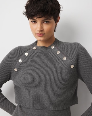 Convertible Sweater Mini Dress click to view larger image.