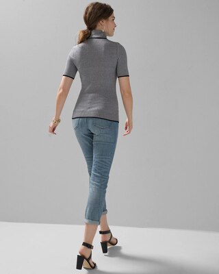 Elbow Sleeve Turtleneck Sweater