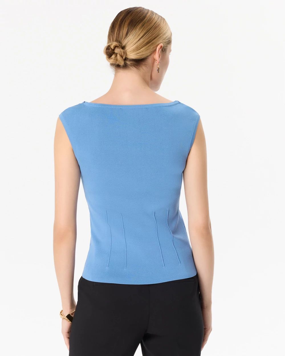 Boat Neck Cap Sleeve Pullover click to view larger image.