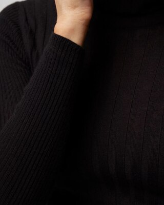 Long Sleeve Cashmere Blend Mockneck