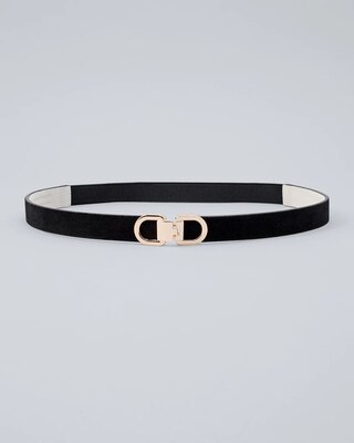Suede Skinny Stretch Belt