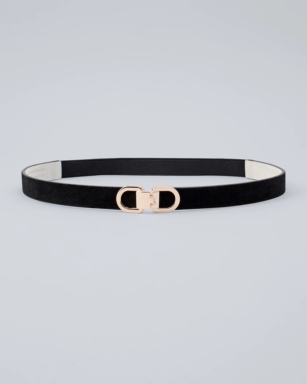 Suede Skinny Stretch Belt