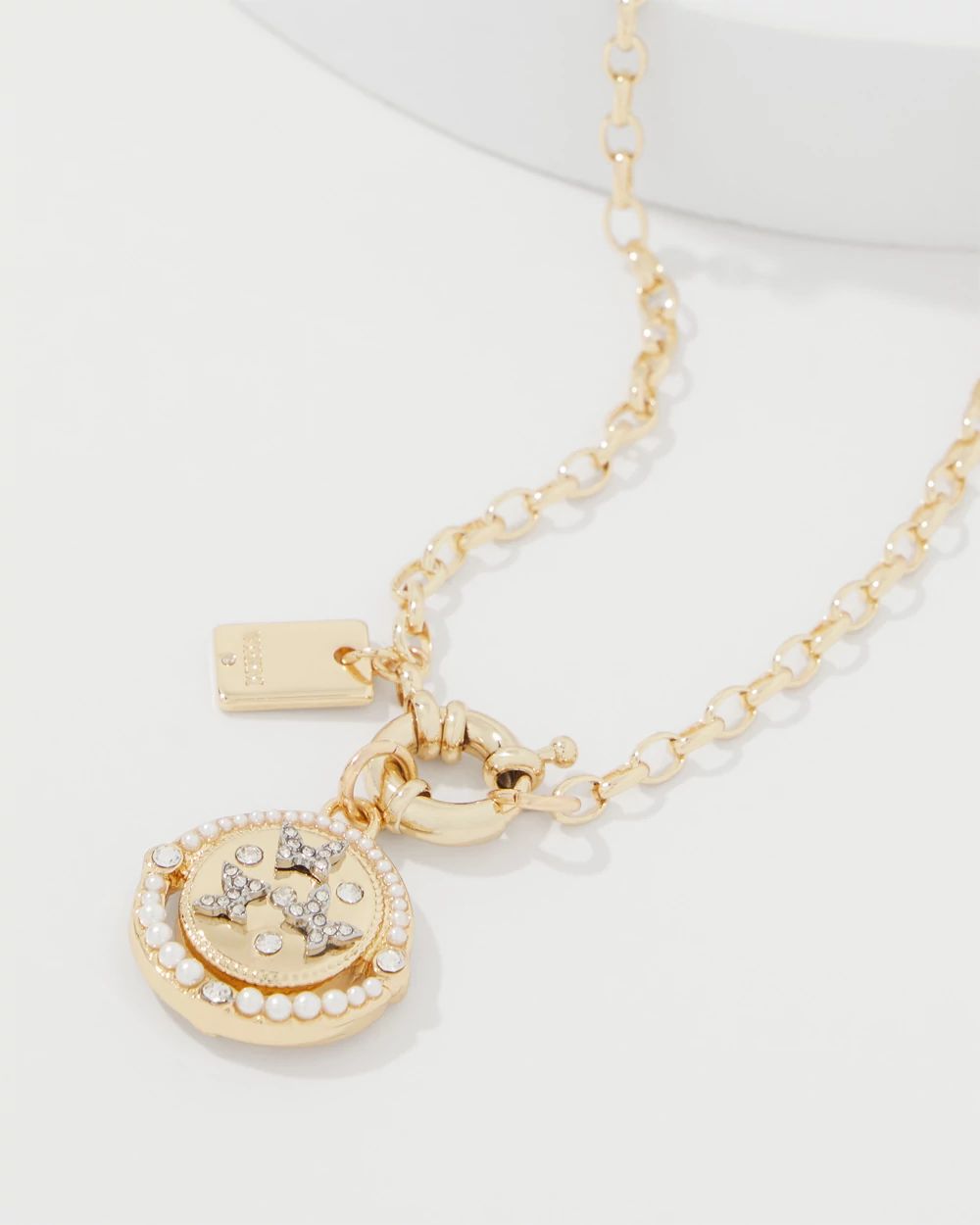 Coin Pendant Necklace click to view larger image.