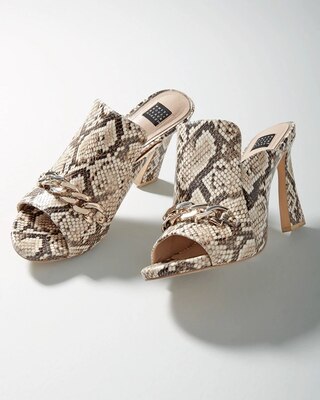 Python High-Heel Mule