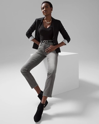 High-Rise Straight Jeans