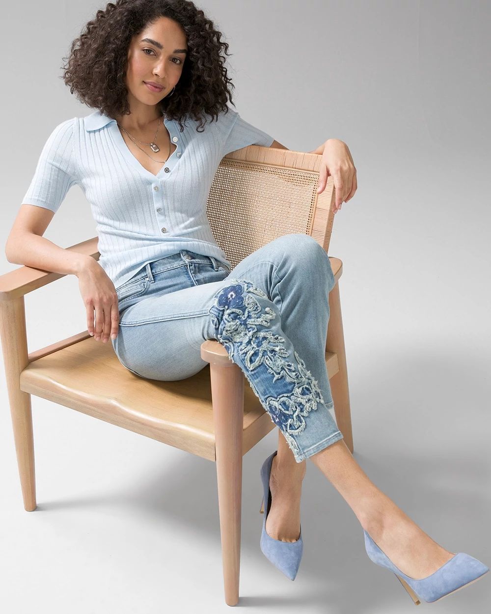 High-Rise Straight Jeans