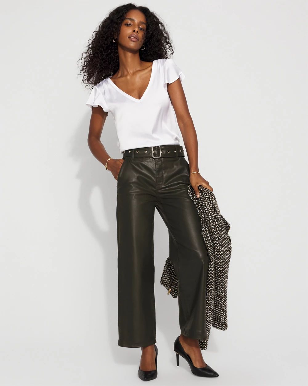 Satin-Front Glamgetter Tee