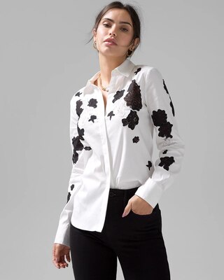Lace Applique Shirt