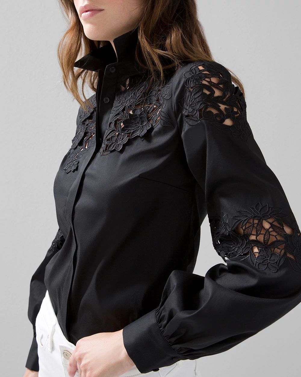 Embroidered Poplin Shirt