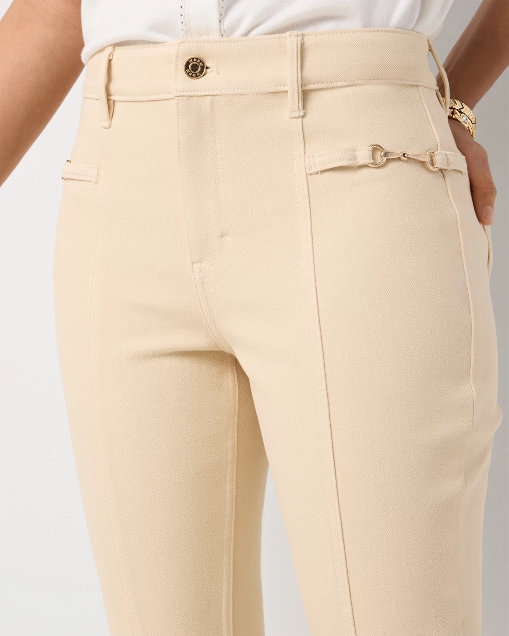 Horsebit High-Rise Kick Flare Jean