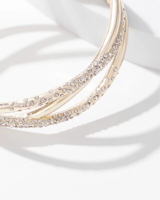 Gold Dusted Pave Cuff Bracelet