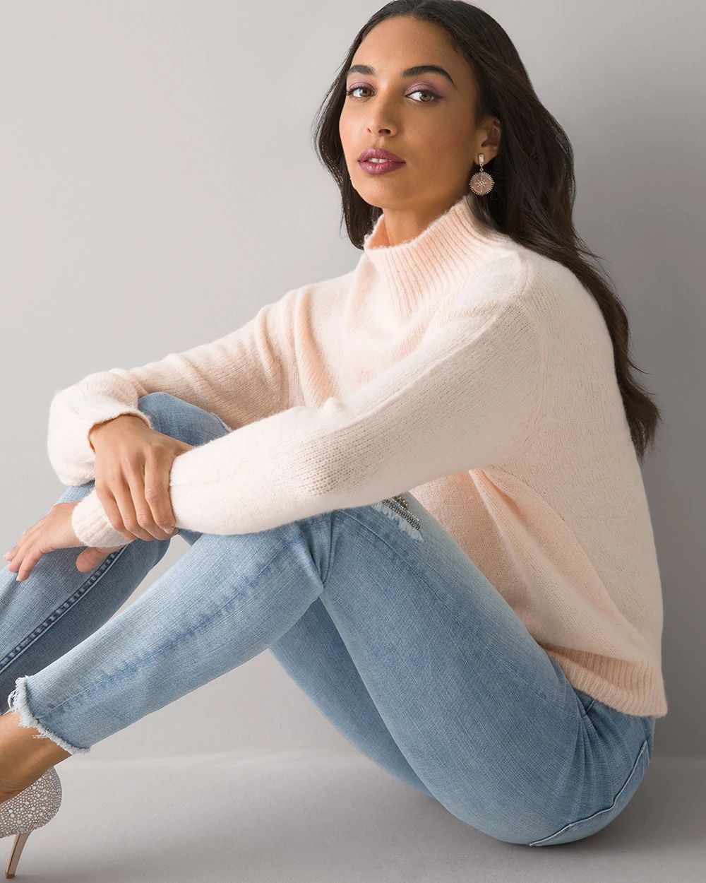 Long Sleeve Funnel Neck Pullover