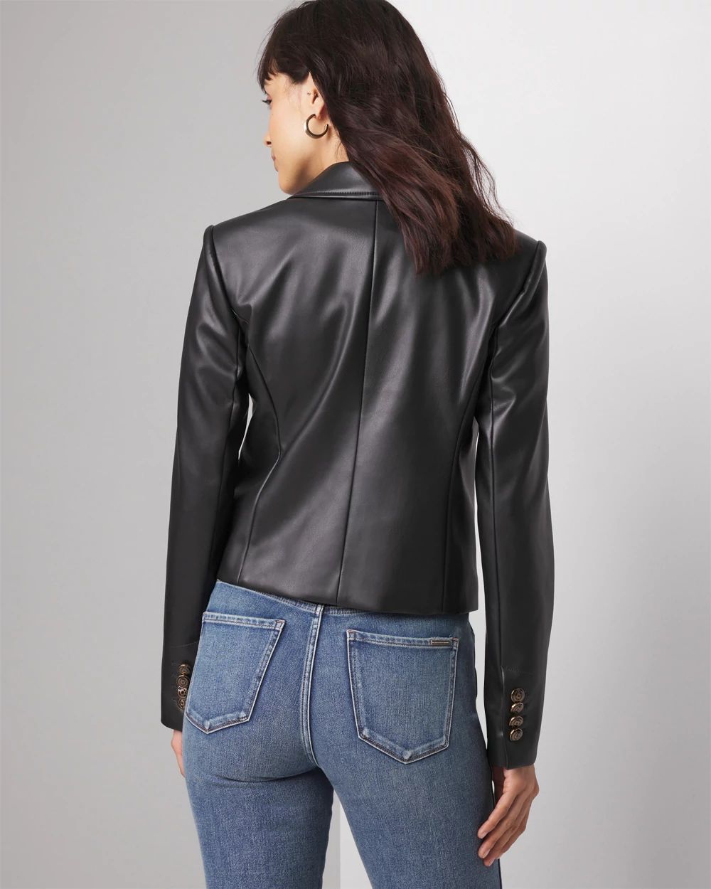 Petite Faux Leather Jacket click to view larger image.