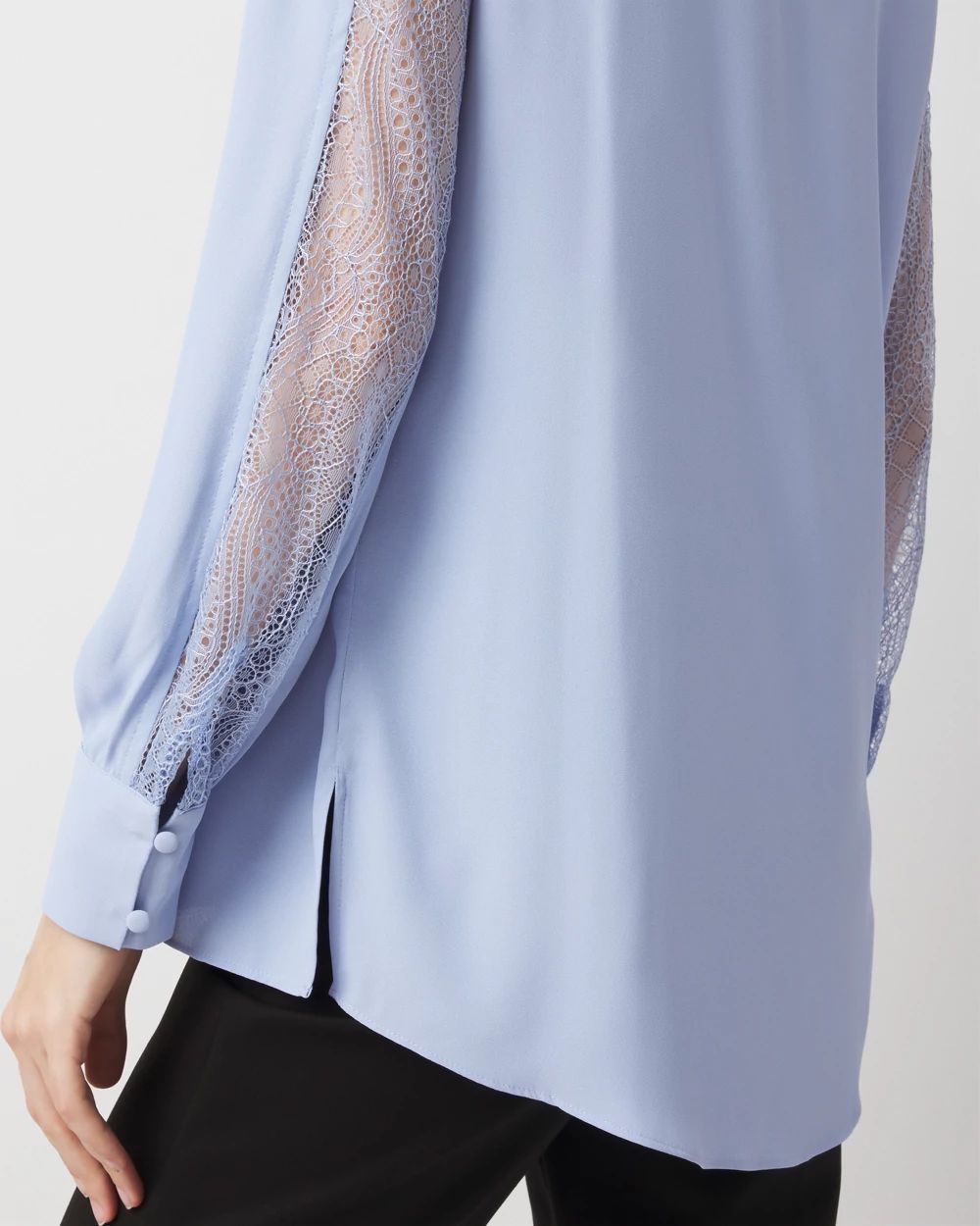 Lace + Crepe Blouse