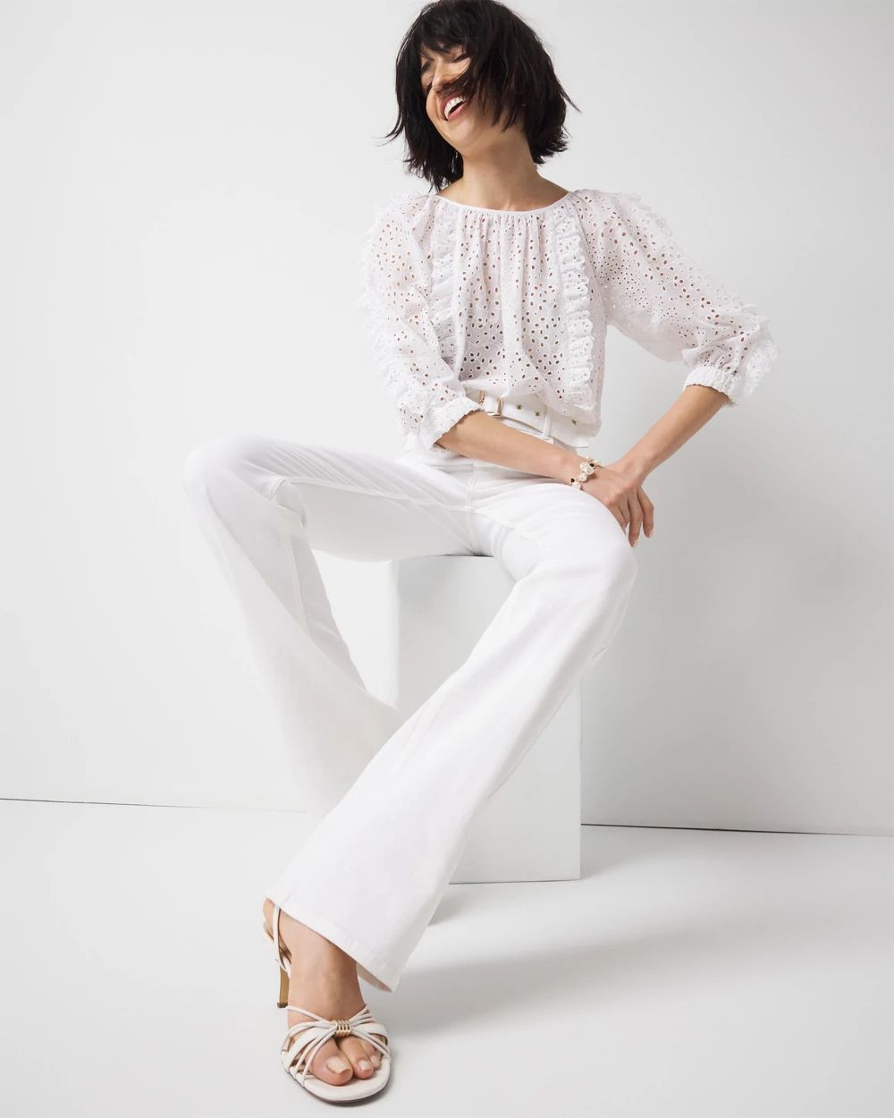 Petite Extra High-Rise Belted Skinny Flare Jean