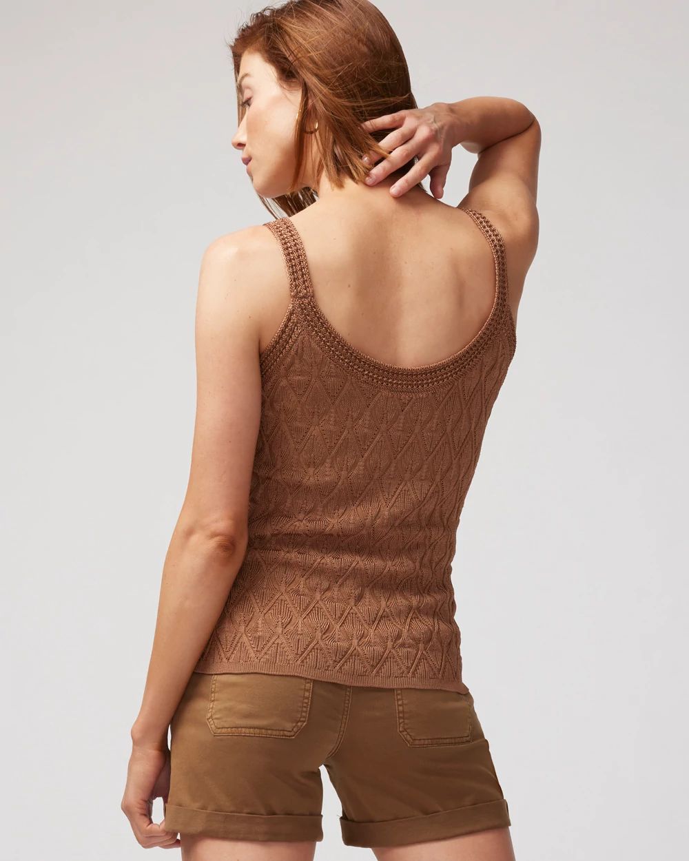 Diamond Stitch Sweater Tank