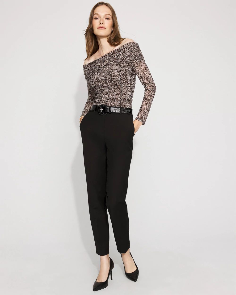 High-Rise Elle Slim Ankle Pant