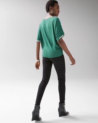 Short-Sleeve Woven Dolman