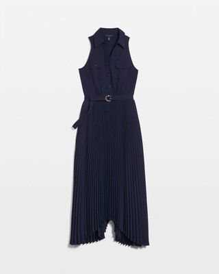 Petite Pleated Shirt Dress click to view larger image.