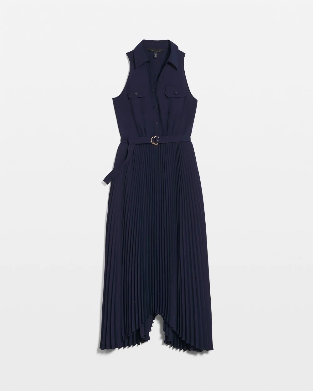 Petite Pleated Shirt Dress click to view larger image.