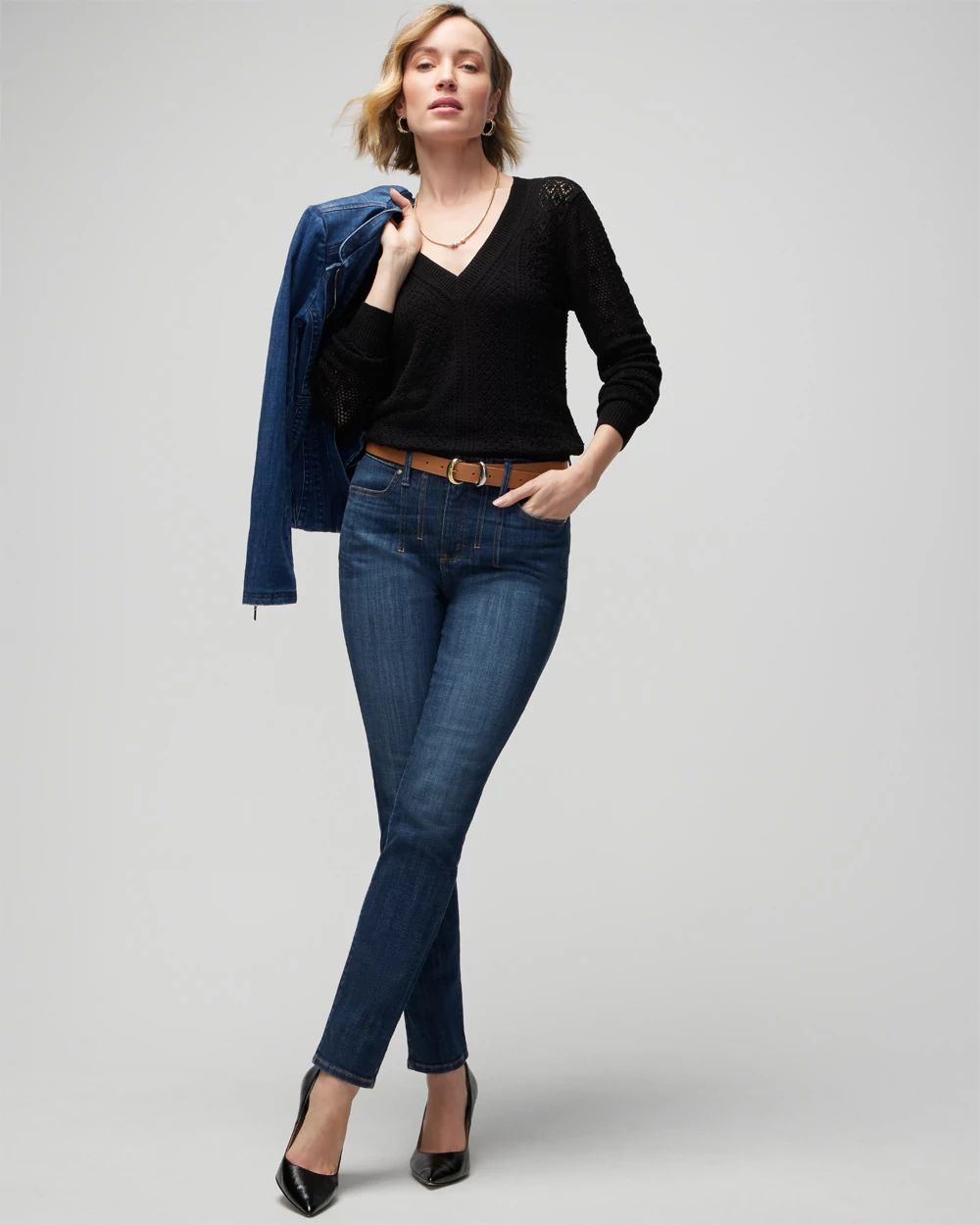 High-Rise Everyday Soft Denim™ Darts Slim Ankle Jeans