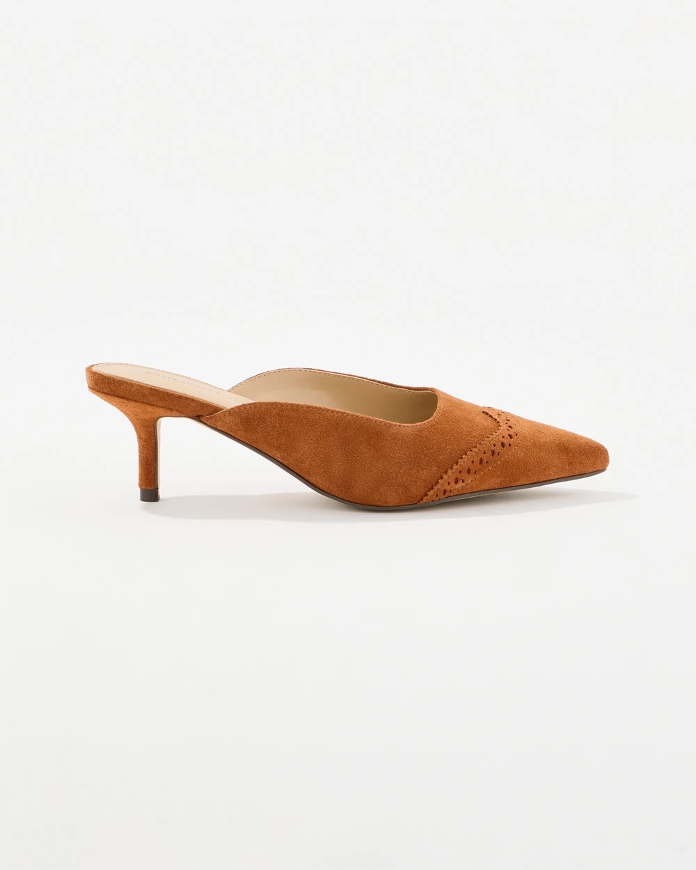 Suede Kitten Heel Mules