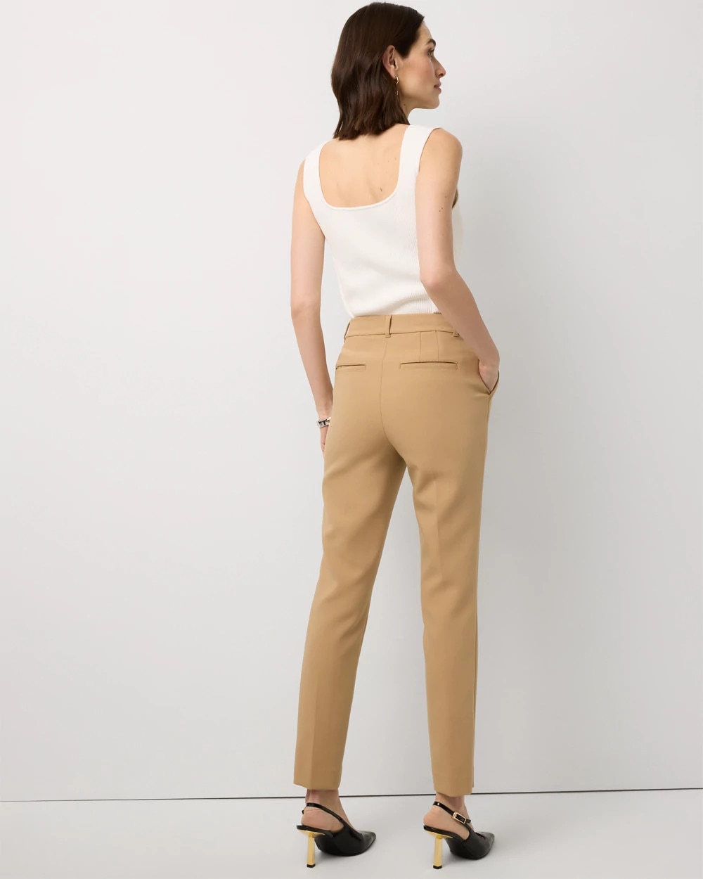 High-Rise Elle Slim Ankle Pant