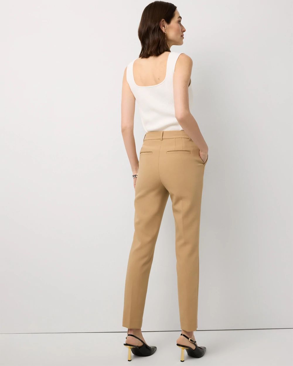 Petite High-Rise Elle Slim Ankle Pant