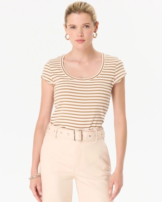 WHBM FORME™ Ribbed Scoop Neck Tee