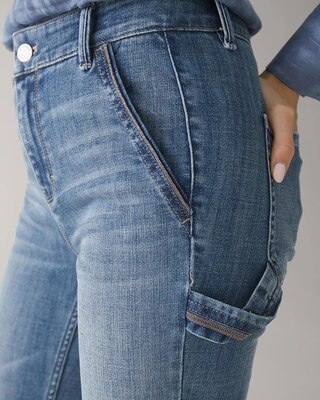 Petite High-Rise Everyday Soft Denim™ Utility Slim Ankle Jeans